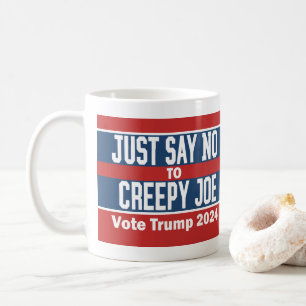 Caneca De Café Diga "não" ao assustador Joe Pro Donald Trump 2024