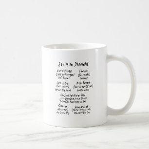 Caneca De Café Diga-o no Yiddish