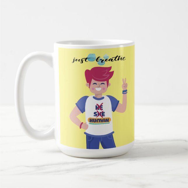Caneca De Café Diga o nome do Design gráfico masculino (Esquerda)