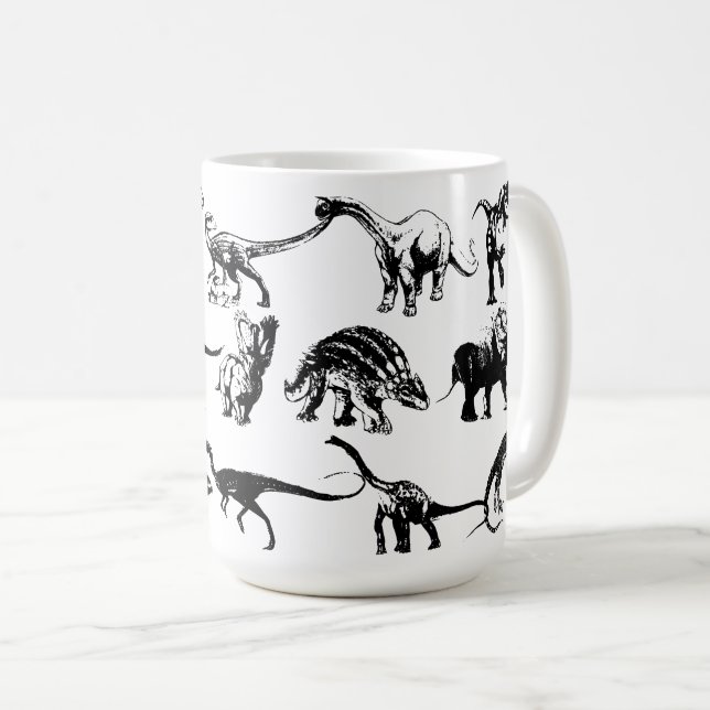 Caneca De Café Diga que dinossauro (Frente Esquerda)