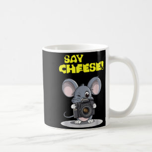 Caneca De Café Diga Queijo Rato Engraçado Fotógrafo Foto Câmera H