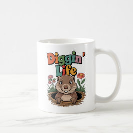 Caneca De Café Diggin' Life Funny Gopher