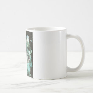 caneca de café digital da pintura da borboleta de