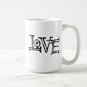 Caneca De Café Digitalização de palavras de amor