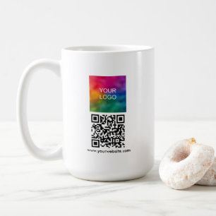Caneca De Café Digitalize-me Código QR Carregar Logo Promocional