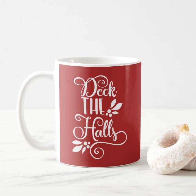 Caneca De Café digite as alvenarias Tipografia Feriados (Com Donut)