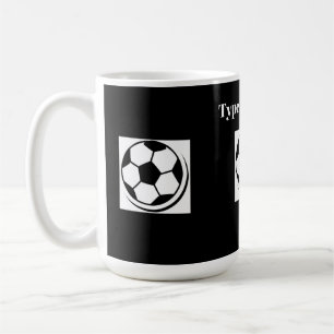 Caneca De Café Digite Seu Texto Estilo de Futebol Clássico Person