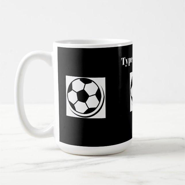Caneca De Café Digite Seu Texto Estilo de Futebol Clássico Person (Esquerda)