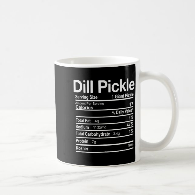 Caneca De Café Dill Ckle Nutrition Facts Funny Thanksgiving Chris (Direita)