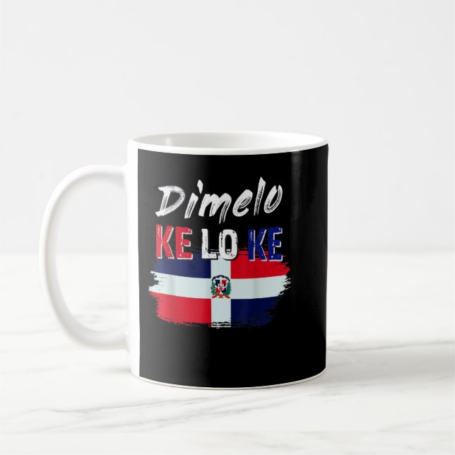 Caneca De Café Dimelo Ke Lo Ke República Dominicana Bandeira 711 (Esquerda)