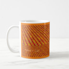 Caneca De Café Dimensões da felicidade Tweed Colagem Texturizada