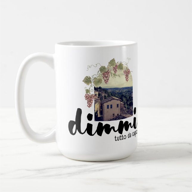 Caneca De Café Dimmi Tutto da Capo (Toscana) (Esquerda)