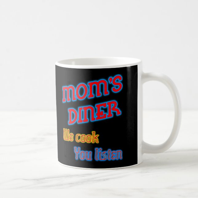 Caneca De Café Dinheiro do Mães Cozinhamos Você Ouvir Neon (Direita)