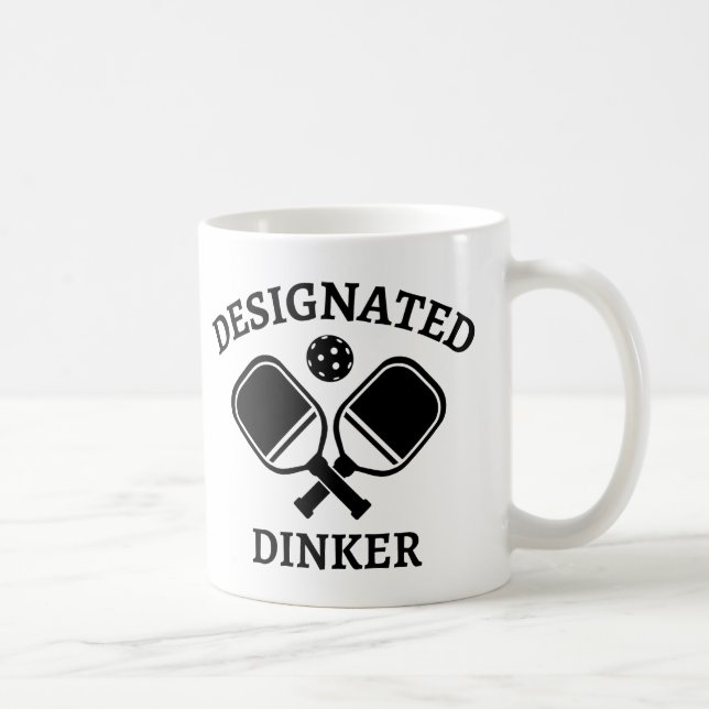 Caneca De Café Dinker Designado Engraçado Pickleball (Direita)