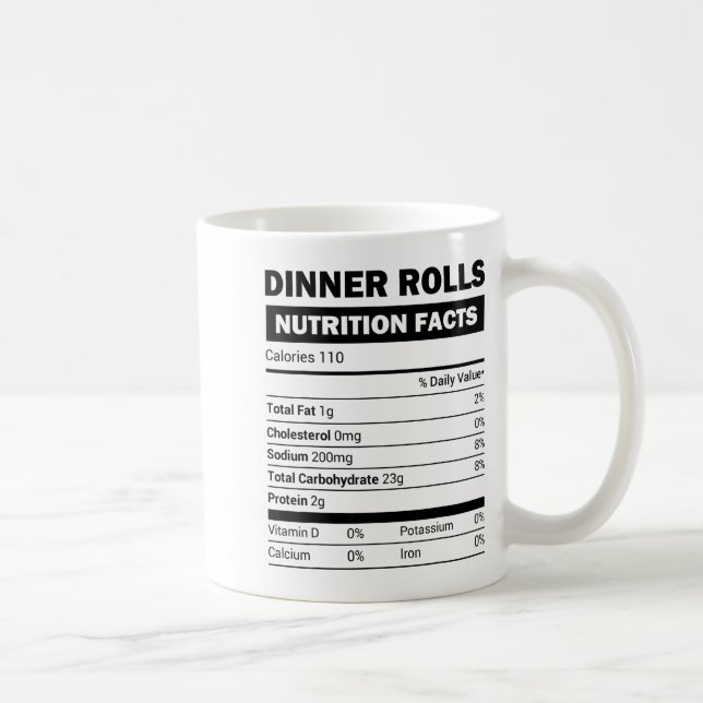Caneca De Café Dinner Rolls Nutrition Facts Family Matching Chris (Direita)