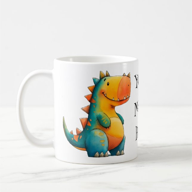 Caneca De Café Dino Dreams – Personalised Whimsical Dinosaur  (Esquerda)