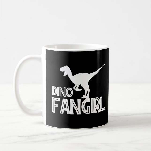 Caneca De Café Dino Fangirl - Lover do Dinossauro (Esquerda)