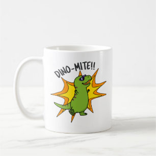 Caneca De Café Dino-mite Funny TRex Dinossaur Pun