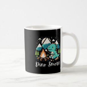 Caneca De Café Dino Smore Engraçado Acampamento Dinossauro Acampa