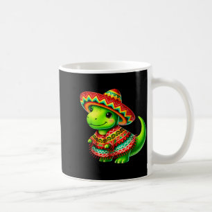 Caneca De Café Dino T-rex Sombrero Cinco De Mayo Dinossauro Mexic