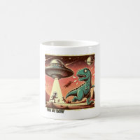 Dino UFO Selfie: Pânico Vintage (Mug, Tee Mug, cop