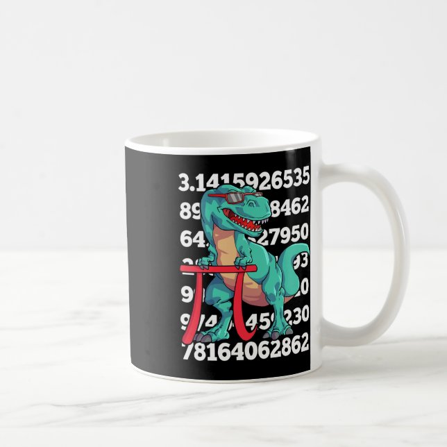 Caneca De Café Dinosaur Pi Day T Rex Funny Math 3.14 Teacher Stud (Direita)
