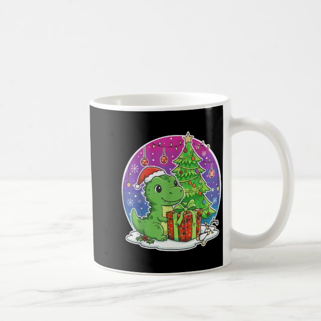 Caneca De Café Dinosaur Santa Hat Xmas Dinosaur Lover Adults Boy  (Direita)