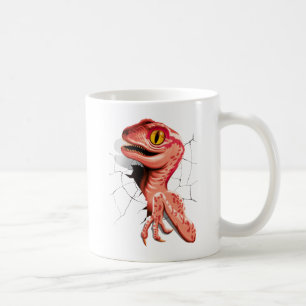Caneca De Café Dinossaur Hatching do Velociraptor Realista