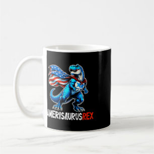 Caneca De Café Dinossauro 4 De Julho Amerisaurus T Rex Engraçado