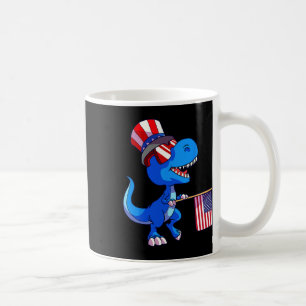 Caneca De Café Dinossauro 4 De Julho Camisa Bandeira Dos Eua Meni