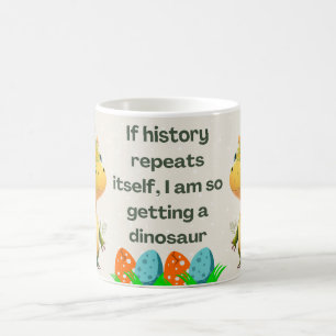 Caneca De Café Dinossauro com Pré-História Colorida• Dino diverti