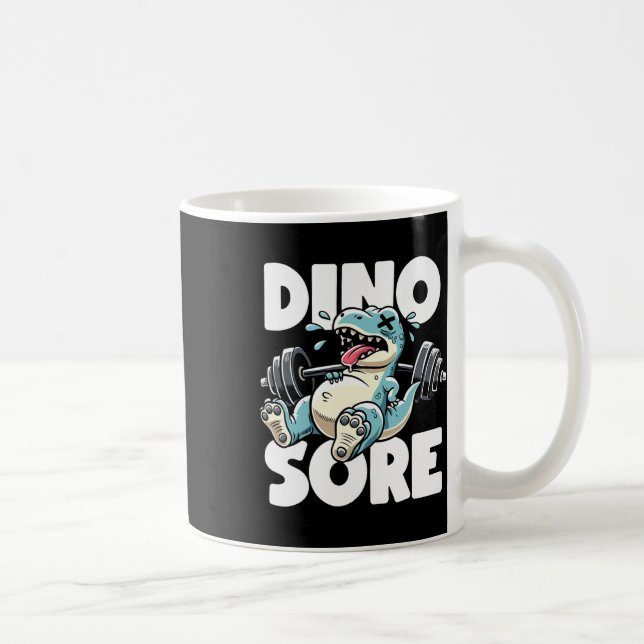Caneca De Café Dinossauro de Academia de Ginástica Engraçado Leva (Direita)