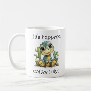 Caneca De Café Dinossauro Engraçado da Vida
