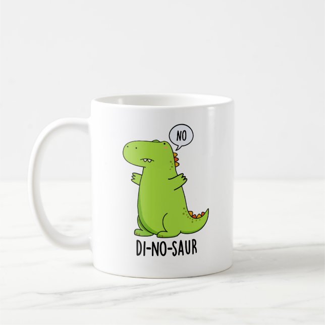 Caneca De Café Dinossauro Engraçado Di-no-saur (Esquerda)