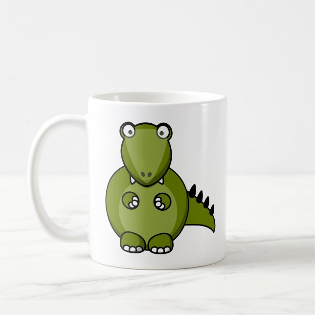 Caneca De Café Dinossauro fofo e colorido (Esquerda)