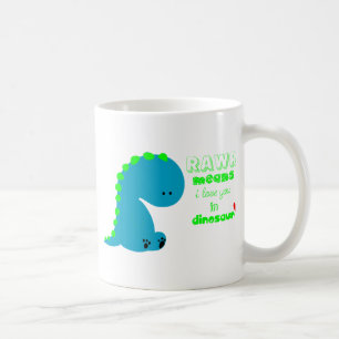 Caneca De Café Dinossauro Fofo RAWR