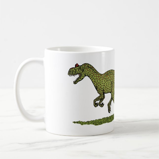 Caneca De Café Dinossauro Jurássico Allosauro (Esquerda)