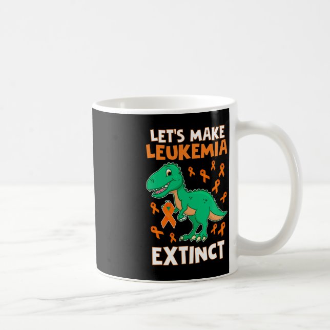Caneca De Café Dinossauro Laranja Fita Hematóloga Repti (Direita)