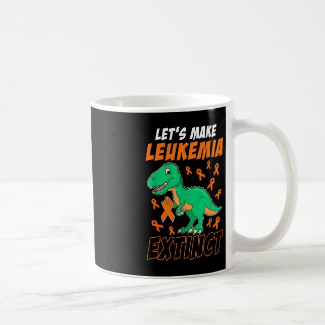 Caneca De Café Dinossauro Laranja Fita Hematóloga Repti (Direita)