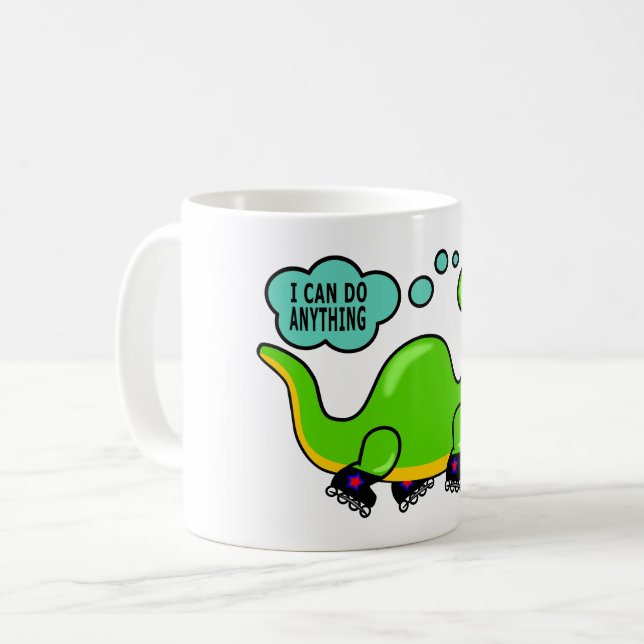 Caneca De Café XX- dinossauro de T-Rex que come desenhos animados