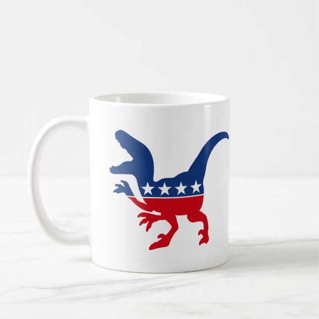 Caneca De Café Dinossauro Político (Esquerda)