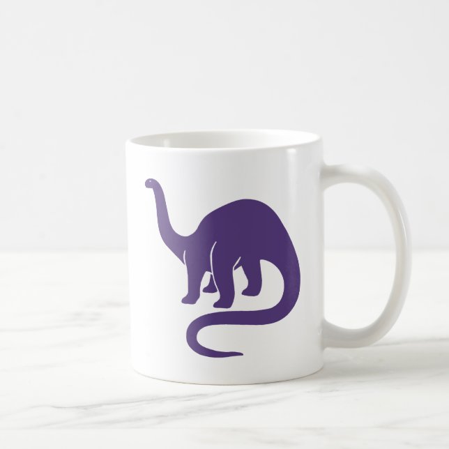 Caneca De Café Dinossauro - Roxo (Direita)
