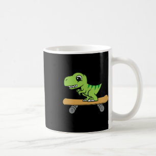 Caneca De Café Dinossauro Skate Cute Skateboard Dinossauro 