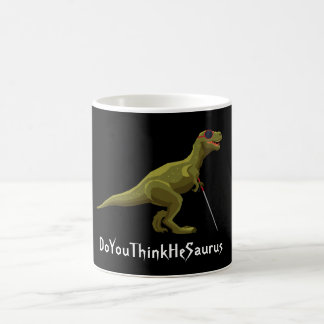 Caneca De Café Dinossauro Verde Cego