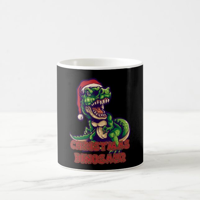 Caneca De Café Dinossauro Verde de Natal | Dinossauro Design (Centro)