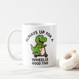 Caneca De Café Dinossauro Verde Fofo