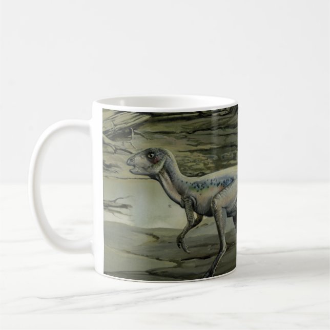 Caneca De Café Dinossauros Antigos, um Hypsilophodon do Cretáceo (Esquerda)