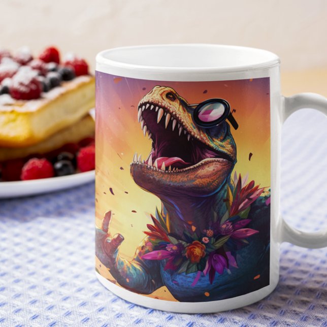 Caneca De Café Dinossauros - Assustador e Engraçado versão 12 Mug (Dinosaurs Scary & Cute version 12 Mug
)
