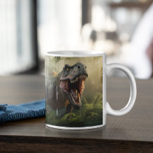 Dinossauros Assustados e Bonitos versão 1 Mug