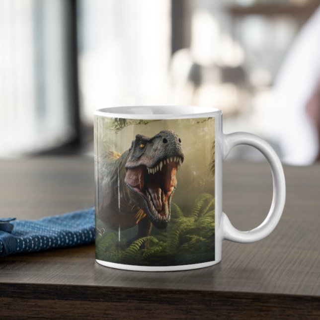 Caneca De Café Dinossauros Assustados e Bonitos versão 1 Mug (Dinosaurs Scary & Cute version 1 Mug
)